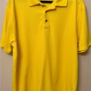 Grand Slam Performance Men's Golf Polo Shirt Yellow, Short Sleeve, Collared XXL
